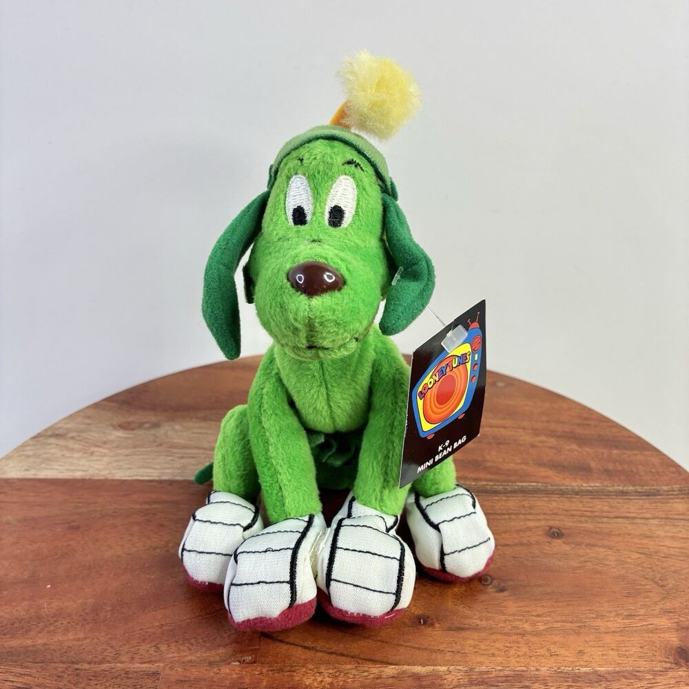 Vtg 1999 Looney Tunes Warner Bros Studio Store K-9 6" Mini Bean Bag Plush NOS